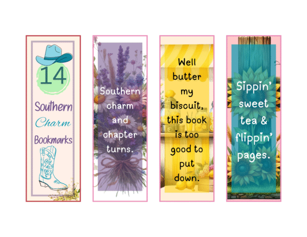 Southern-Themed Printable Bookmarks