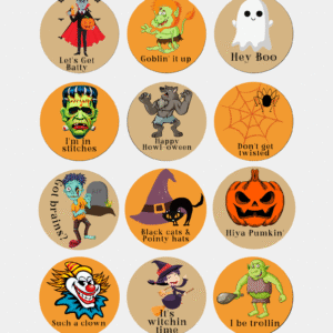 Free PLR Punny Halloween Stickers – 12 Punny Designs to Die For!
