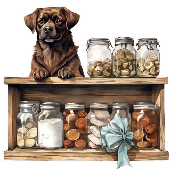dog and cookie jar graphic