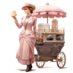 Pink Victorian Ice Cream Graphics Pack – 18 Elegant & Historic Designs