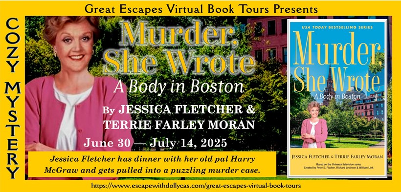 Murder She Wrote: A Body in Boston book tour banner