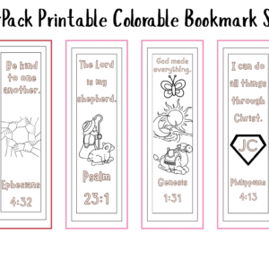 🎨 Kids’ Colorable Bible Verse Bookmarks – 12 Printable Designs