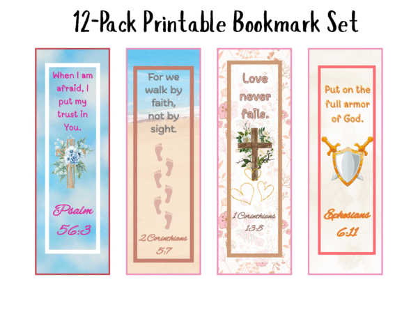 Bible verse bookmark printables