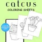 Mini 10-Page Cactus Coloring Book Printable