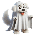 ghost dog costume clipart