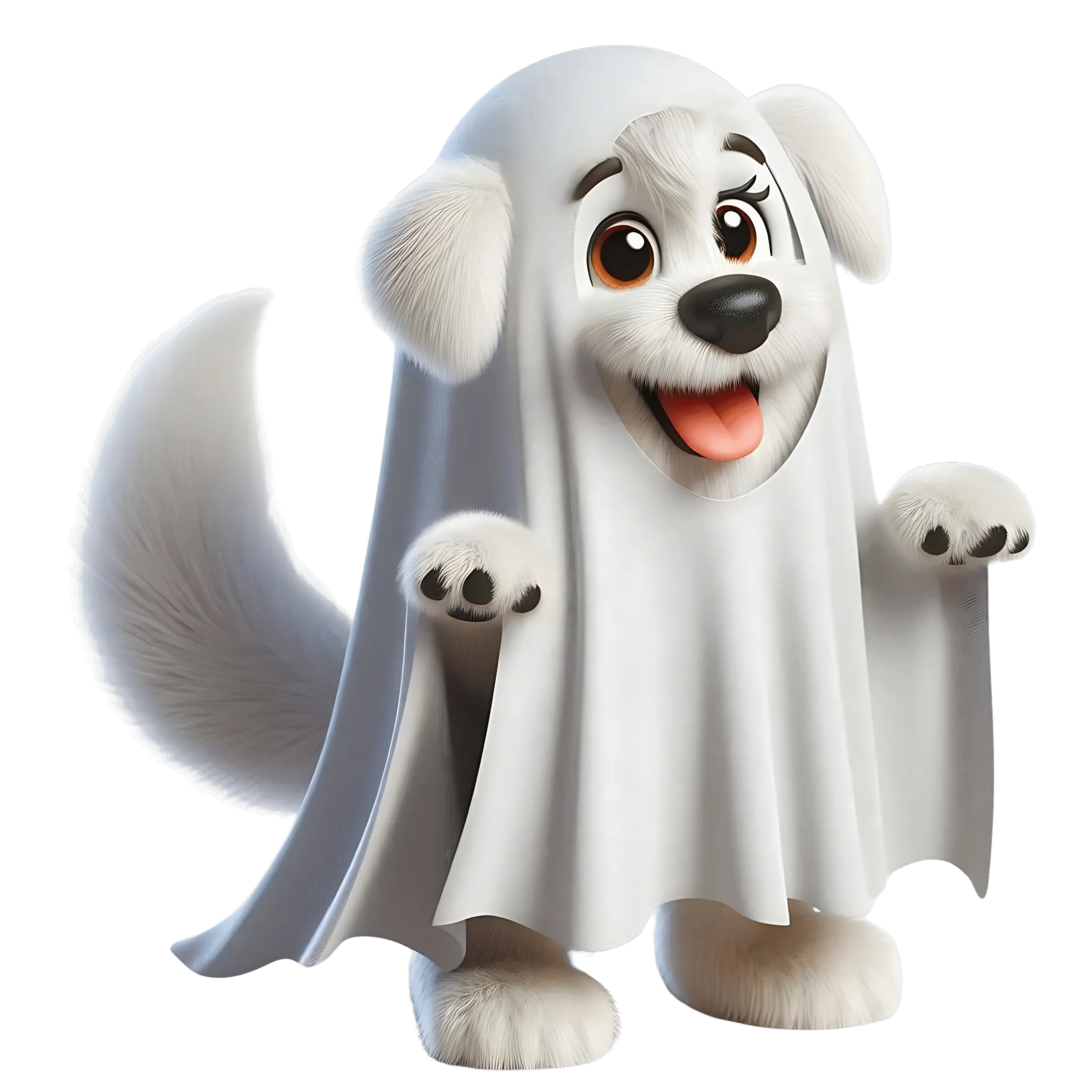 ghost dog costume clipart