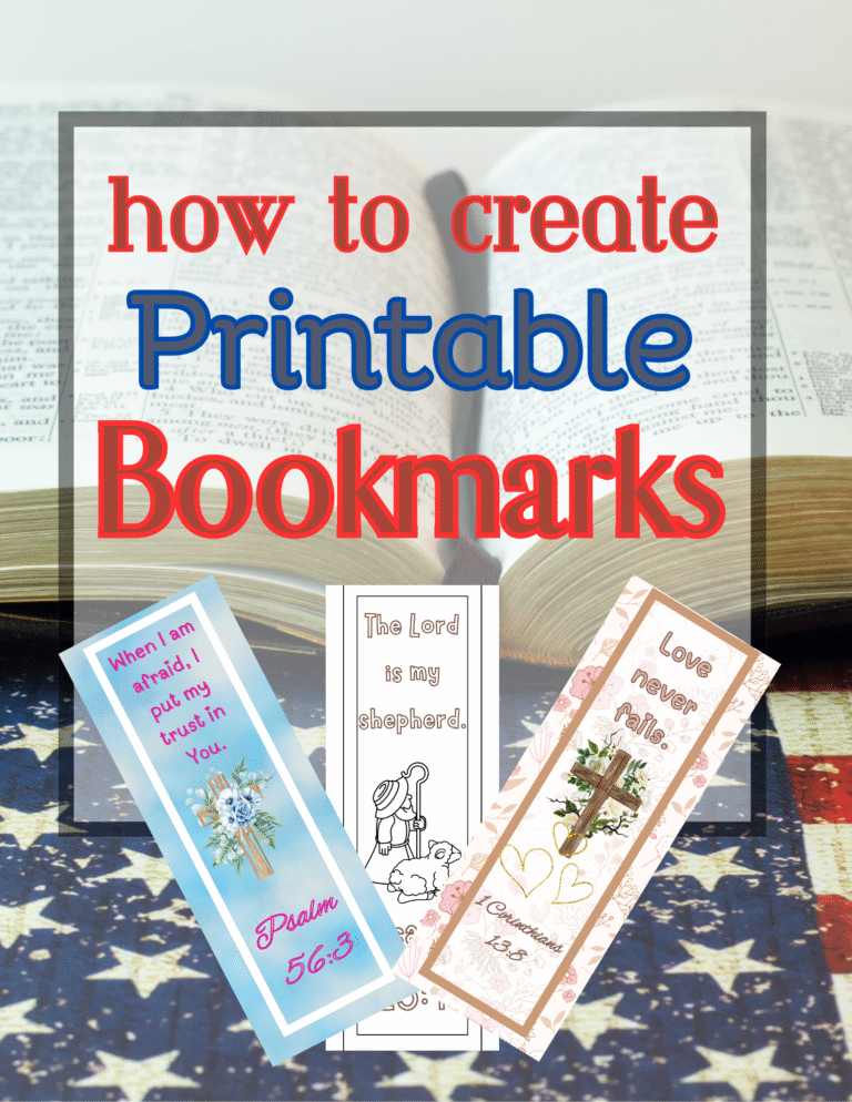 how to create printable bookmarks