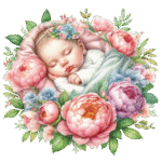 floral baby graphic