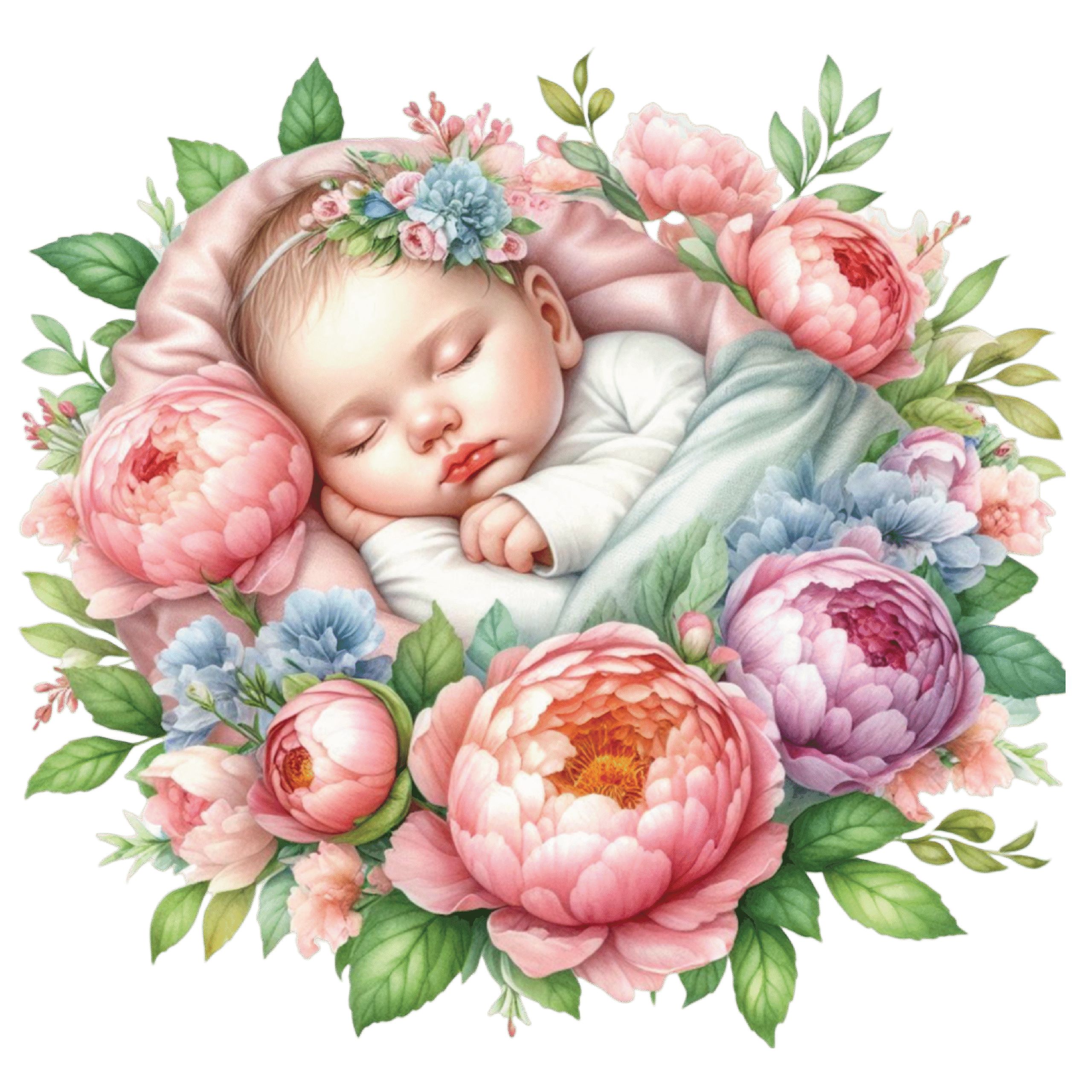 floral baby graphic
