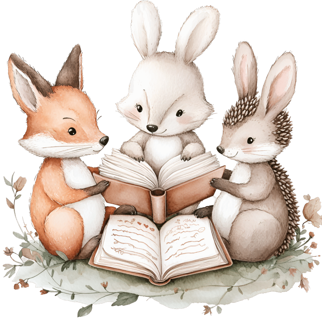 Book Loving Forest Animal Clipart Graphics Pack โ 37 Cozy Creatures
