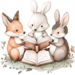 Book Loving Forest Animal Clipart Graphics Pack – 37 Cozy Creatures