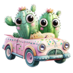 Kawaii Cactus Clipart Graphics Pack – 34 Adorable Graphics