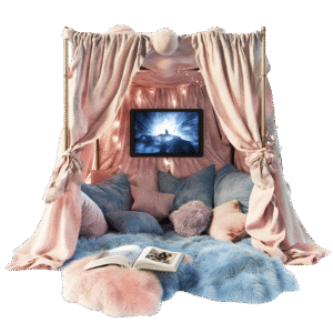 vintage movie night clipart