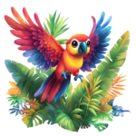tropical bird graphic