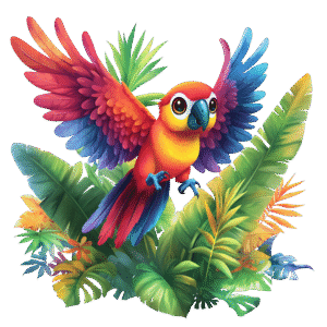 tropical bird graphic
