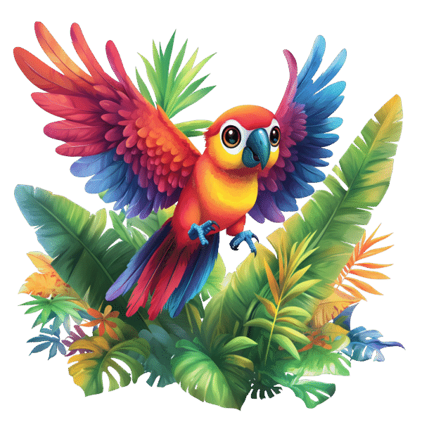 tropical bird graphic