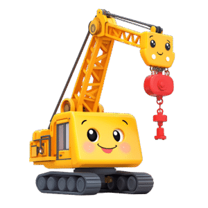 kawaii crane graphic