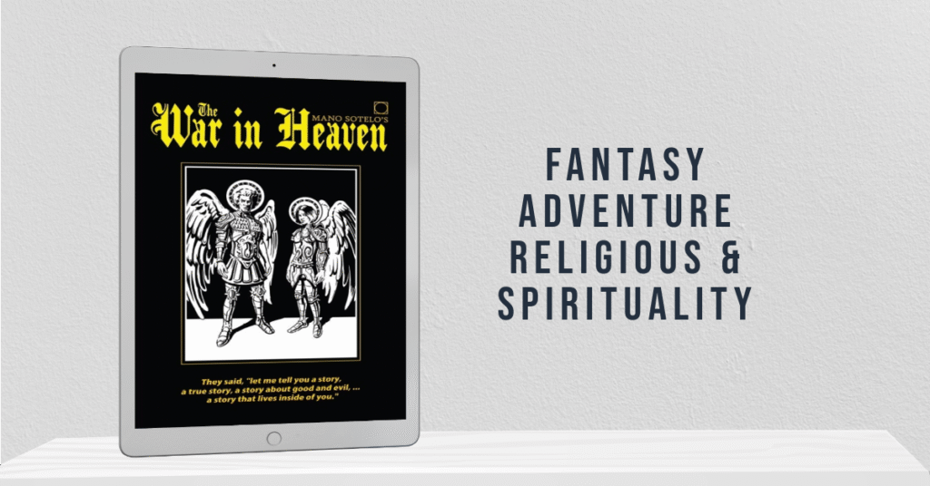 The War in Heaven book tour mockup