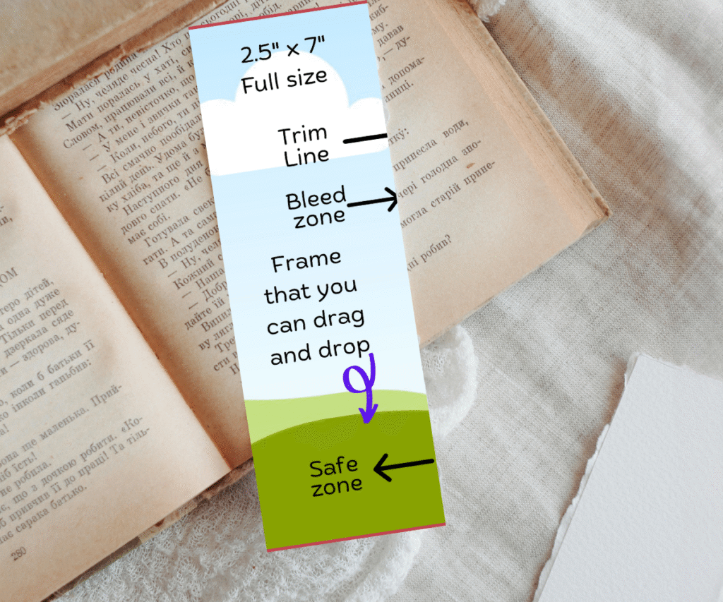 bookmark template mockup