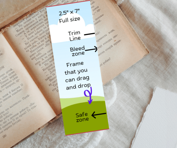 bookmark template mockup