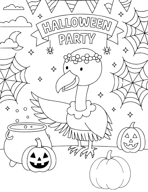 vulture halloween coloring page