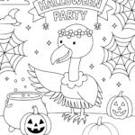 vulture halloween coloring page