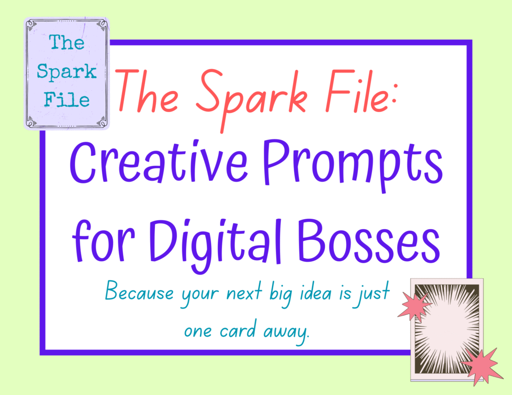 The Spark File card deck cover