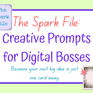 The Spark File card deck cover