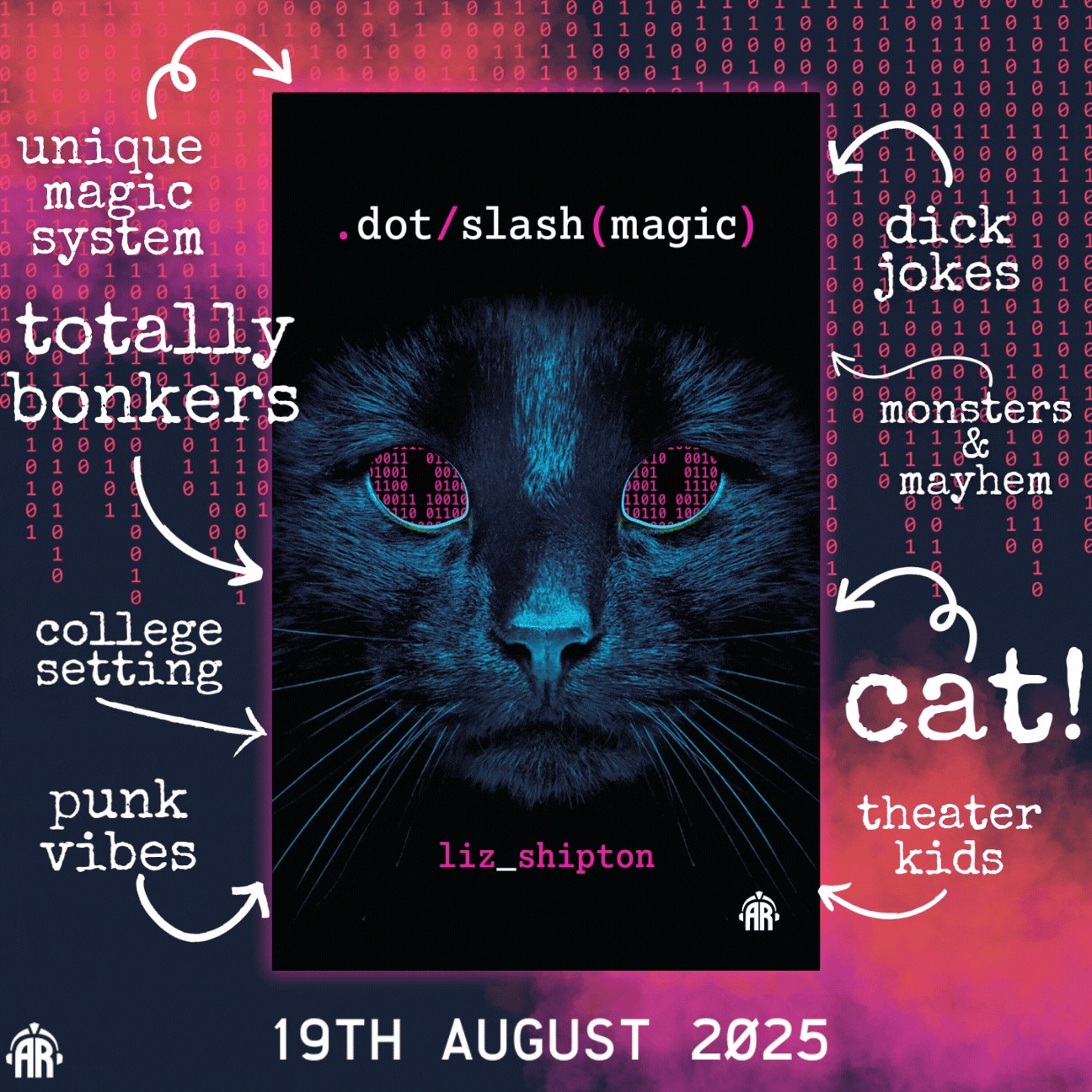 Dot Slash Header book trope mockup