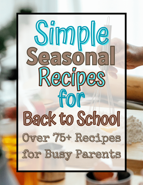 Back to school seasonal cookbook