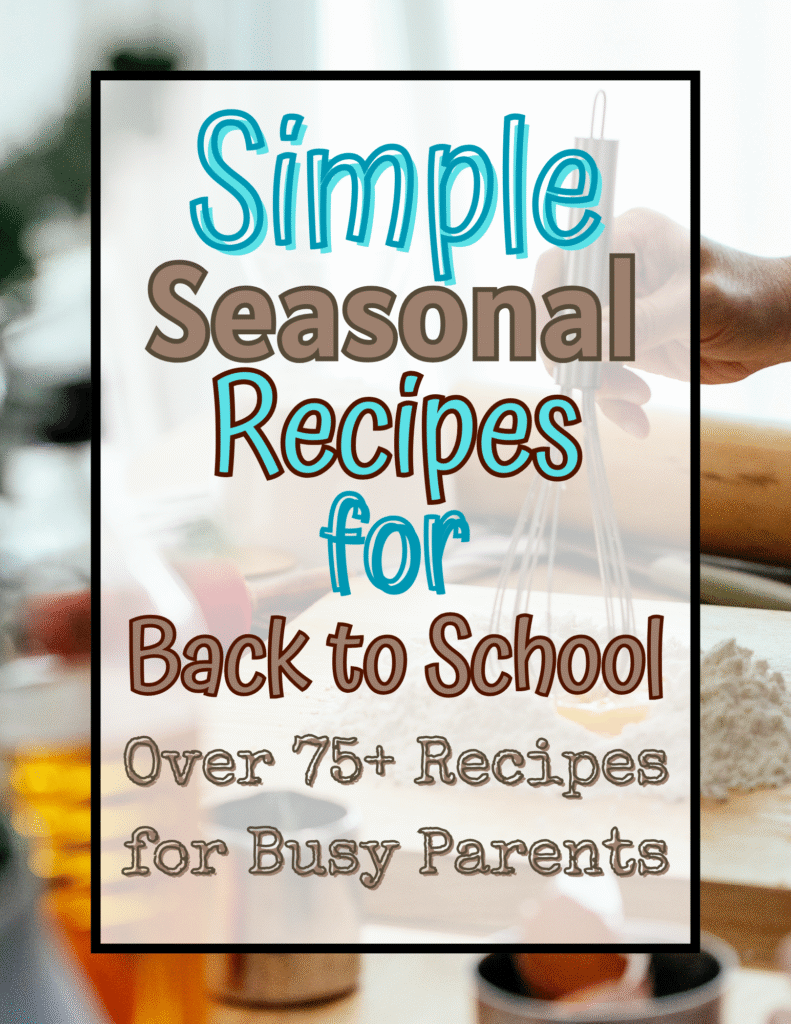 Back to school seasonal cookbook