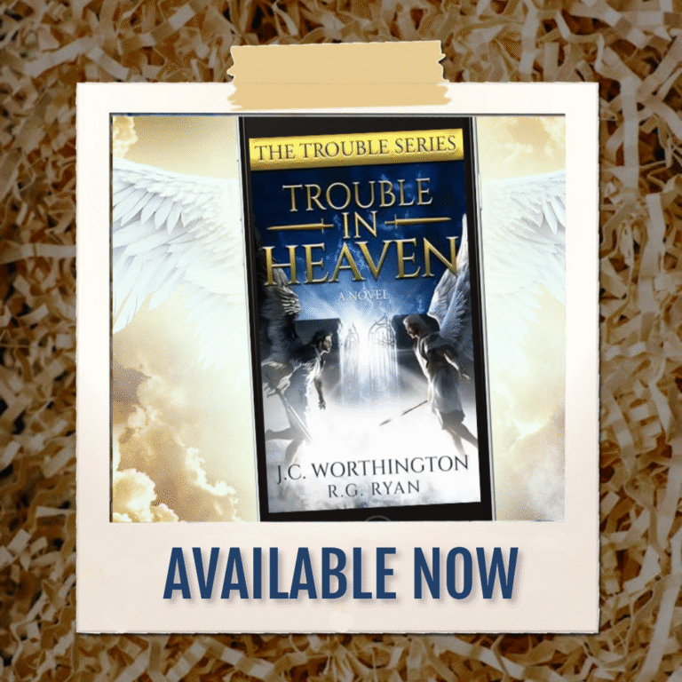 Trouble in Heaven book mockup