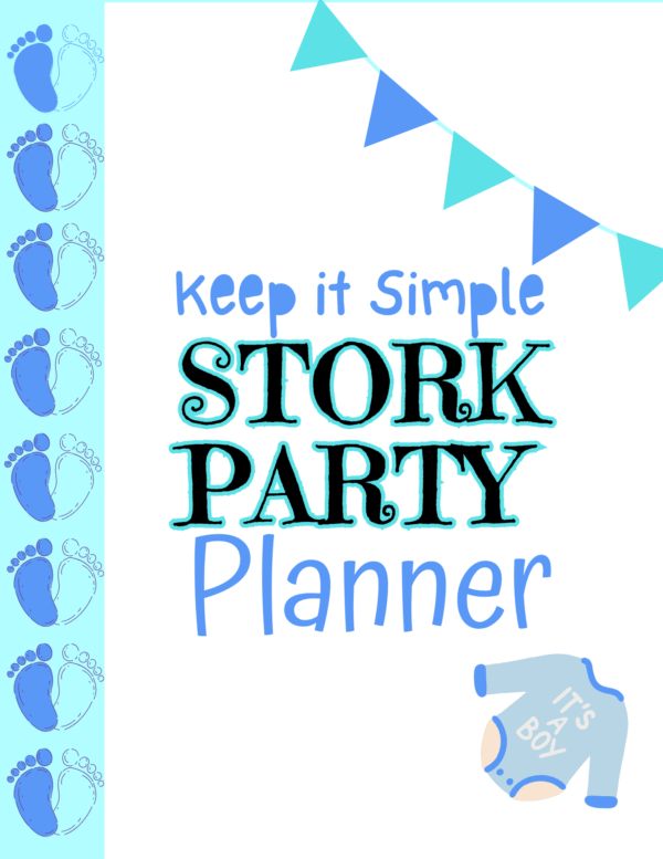 boy baby shower planner cover