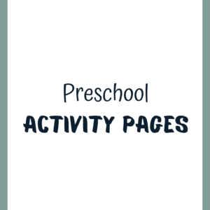preschool activity pages cover