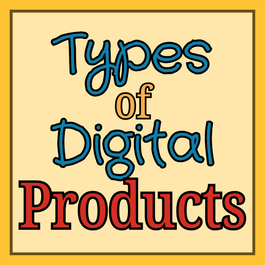 Types of DIgital Products banner