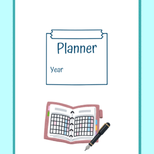 blue daily planner cover