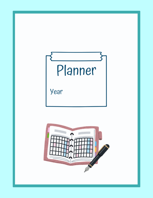 blue daily planner cover