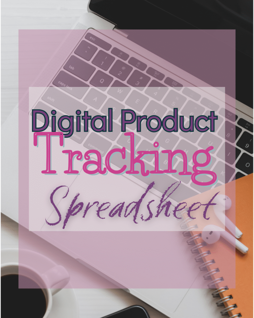 digital product tracking spreadsheet