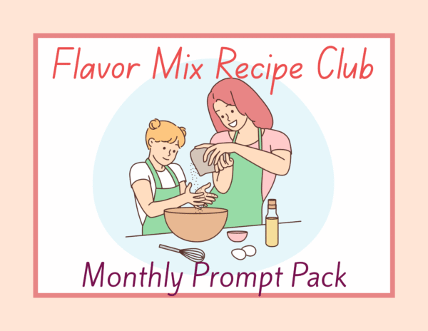 Recipe Club monthly subscription card deck