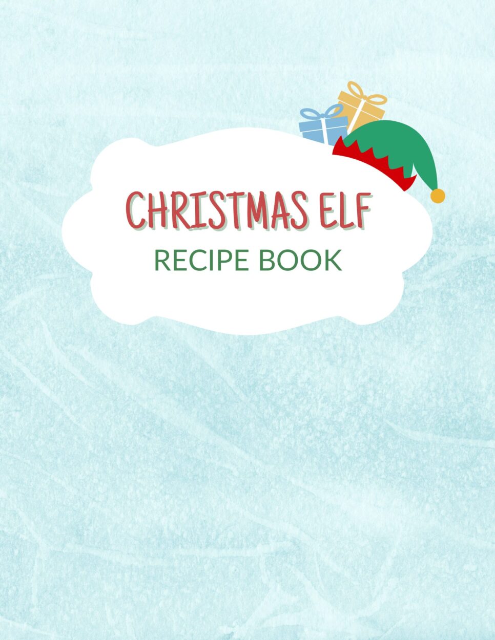 Christmas elf recipe book cover