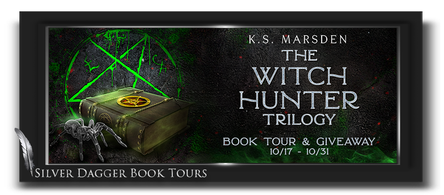 The Witch Hunter trilogy book banner