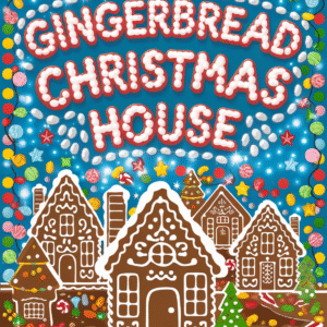 Gingerbread house coloring book cover
