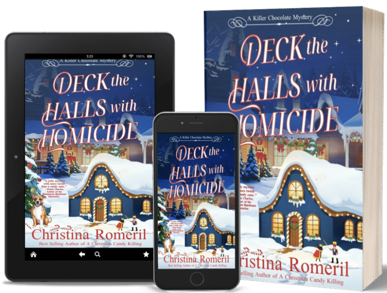 Deck the Halls with Homicide book mockup