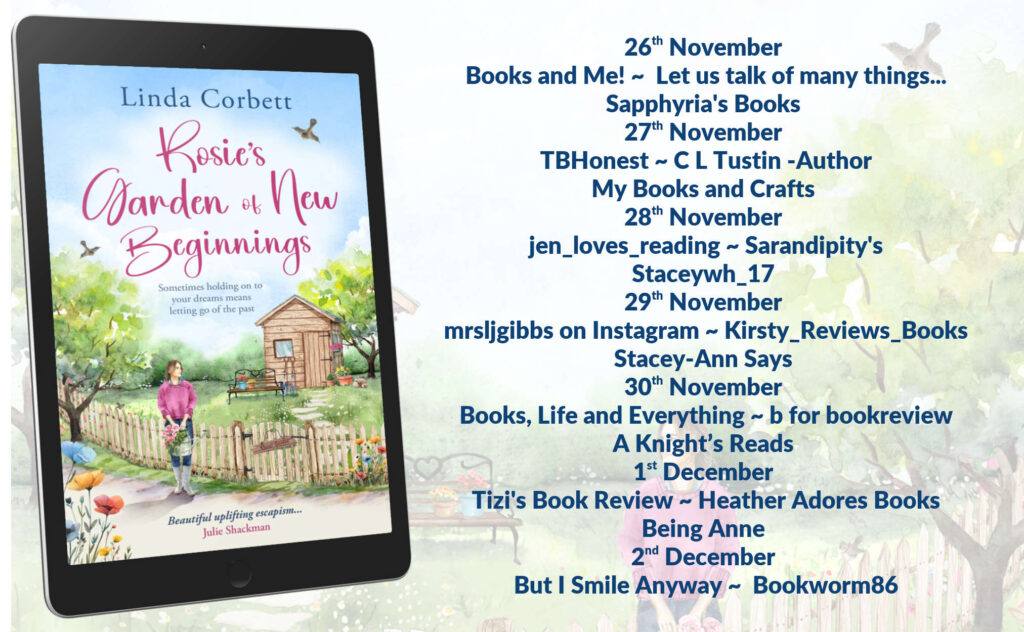 Rosie's Garden of New Beginnings blog tour schedule