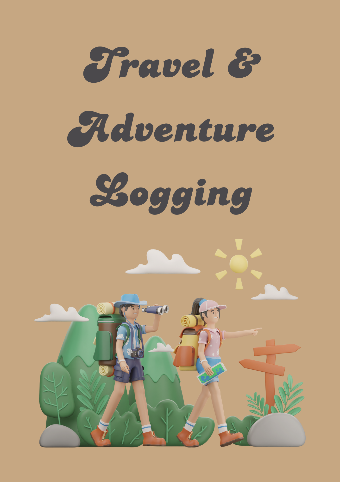 travel and adventure log cover