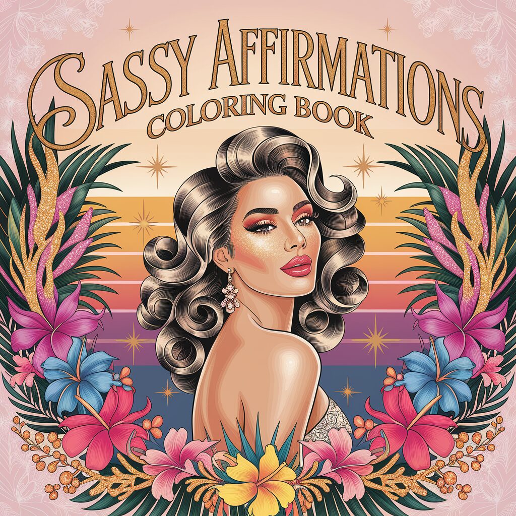 60-Page Sassy Affirmations Coloring Book