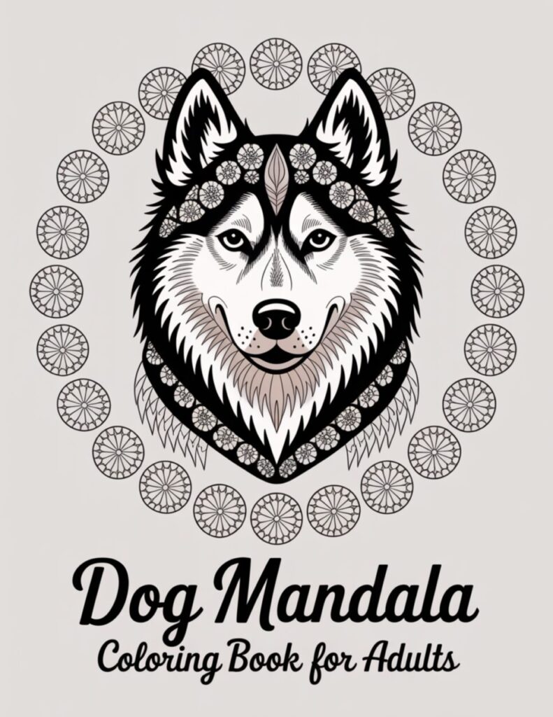 dog mandala coloring book