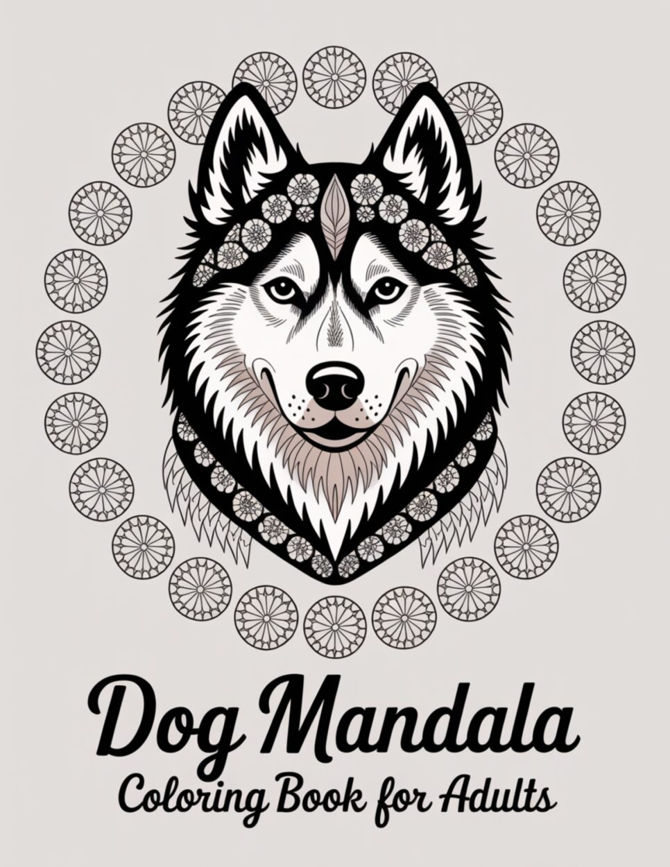 dog mandala coloring book