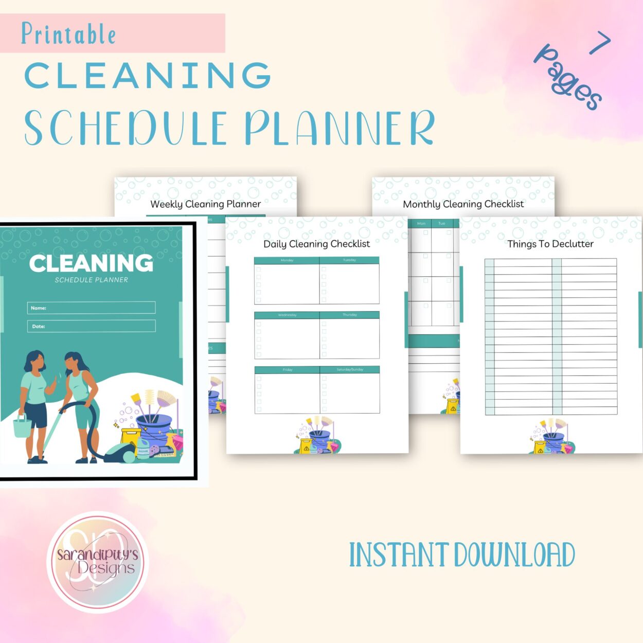 cleaning schedule mockup