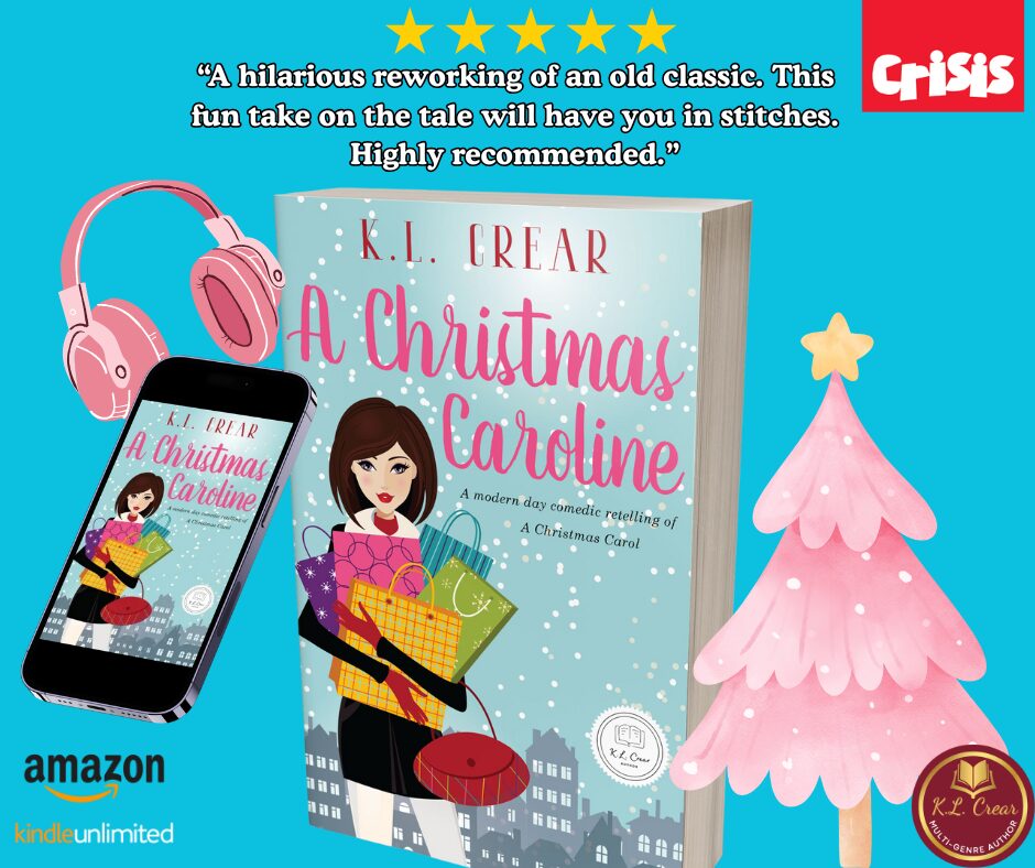 A Christmas Caroline book mockup